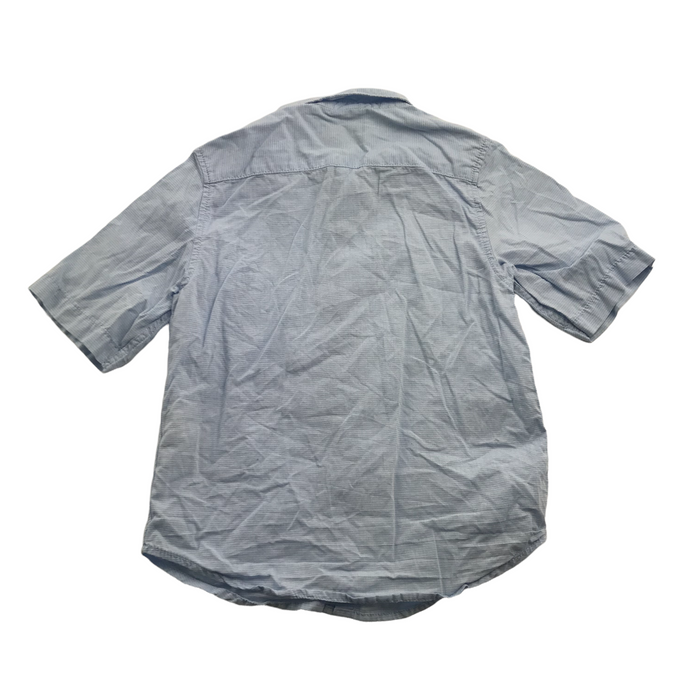 Zara 5 years light blue and white striped short sleeve shirt