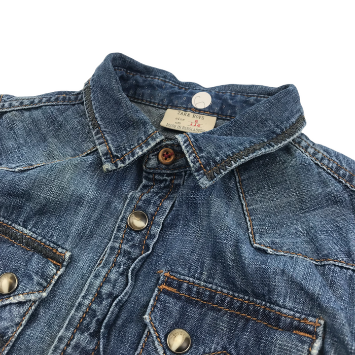 Zara 6 years blue denim shirt