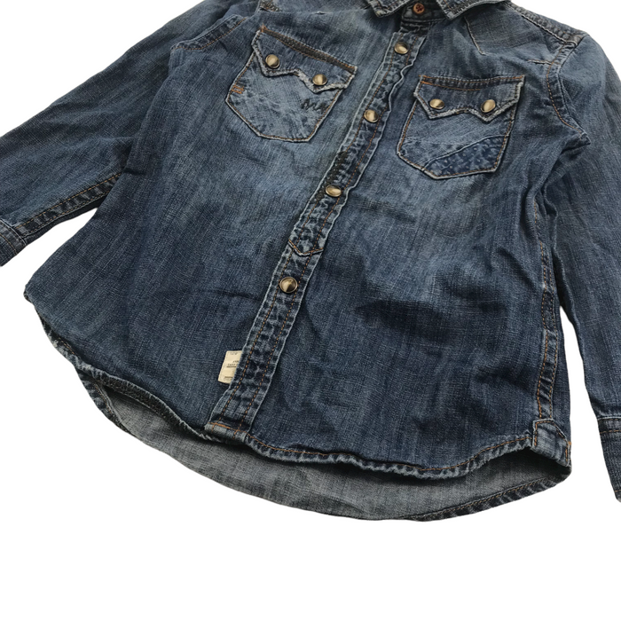 Zara 6 years blue denim shirt