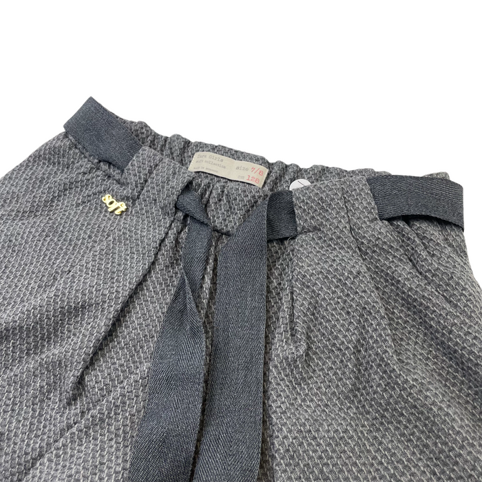 Zara 7 years kids grey with fabric belt shorts