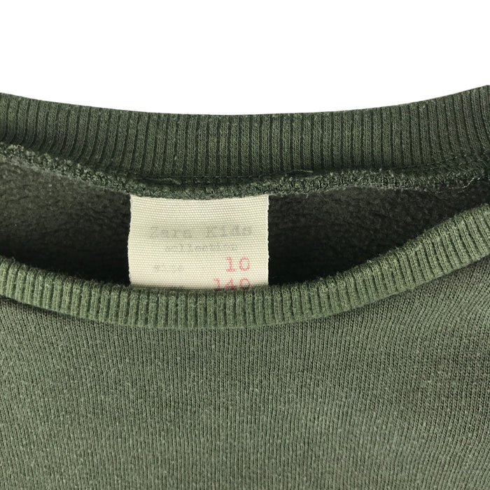 Zara 9-10 years khaki green glitter lightnings sweater