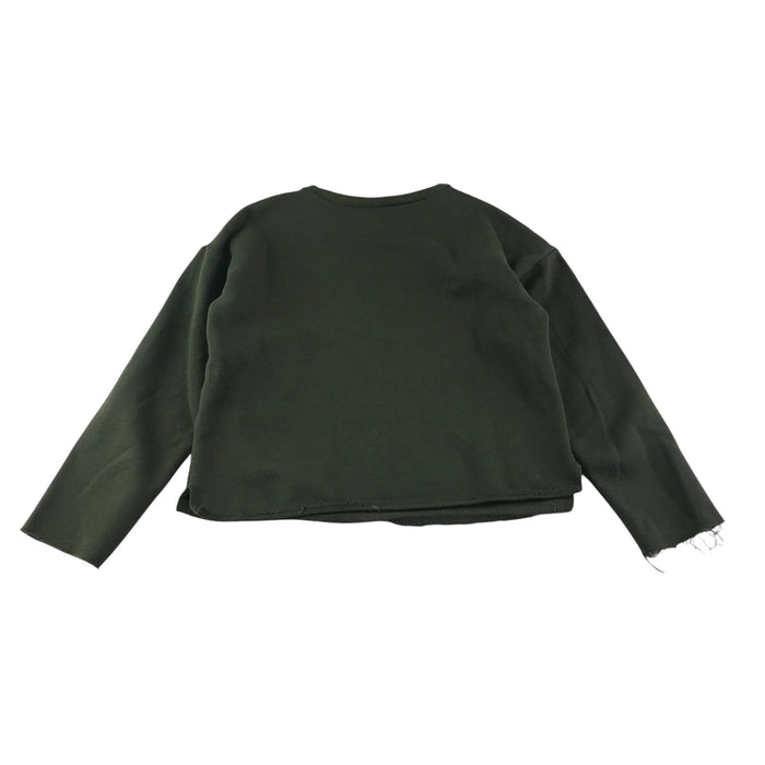Zara 9-10 years khaki green glitter lightnings sweater