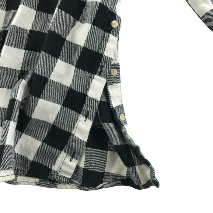 Zara 9 years black and white checked buttoned cotton shirt