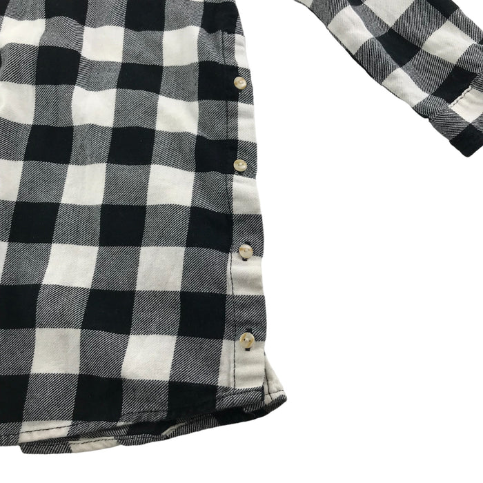 Zara 9 years black and white checked buttoned cotton shirt