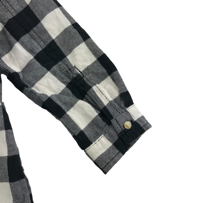 Zara 9 years black and white checked buttoned cotton shirt