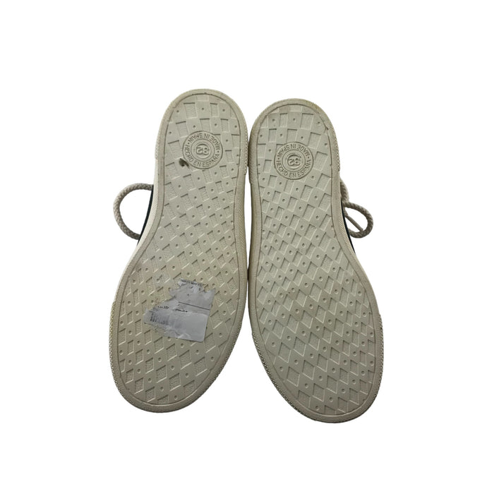 Zara Flats Shoe Size 13 Junior Navy Ballerina Style with White Toe Cap
