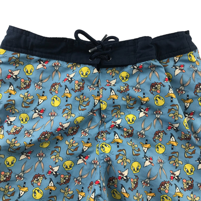 ZY 6-7 years blue Looney Tunes swim trunks