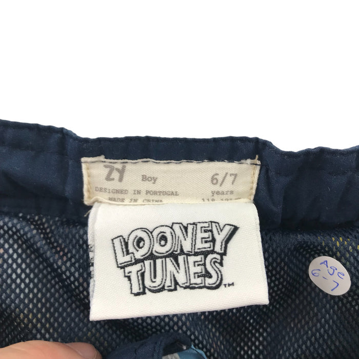 ZY 6-7 years blue Looney Tunes swim trunks